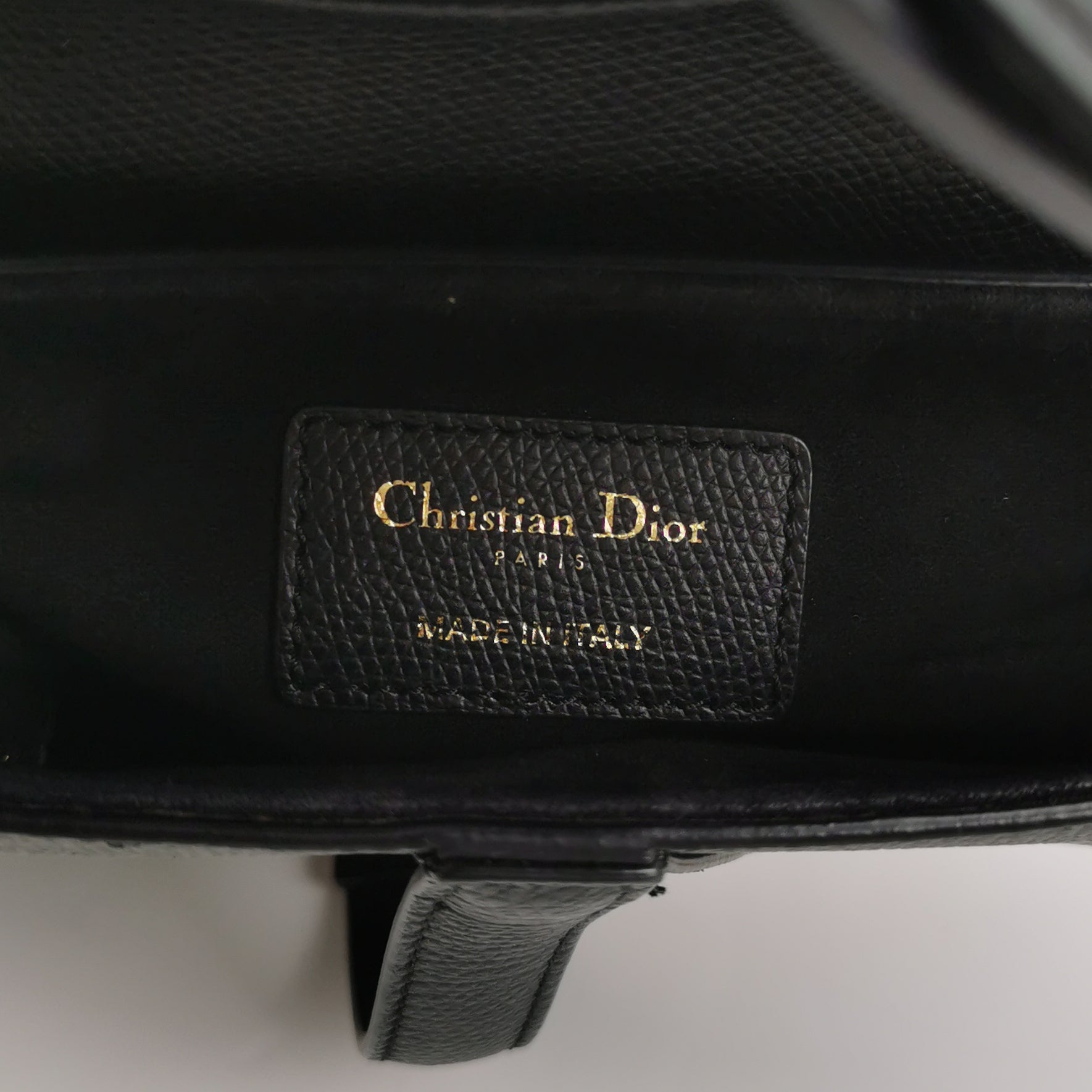 Dior Saddle Bag Mini Grained Calfskin Black