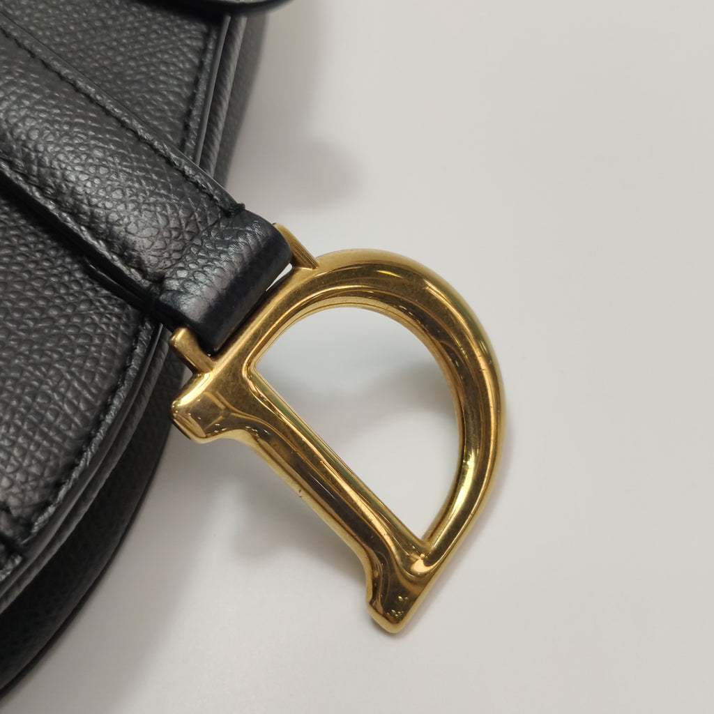 Dior Saddle Bag Mini Grained Calfskin Black