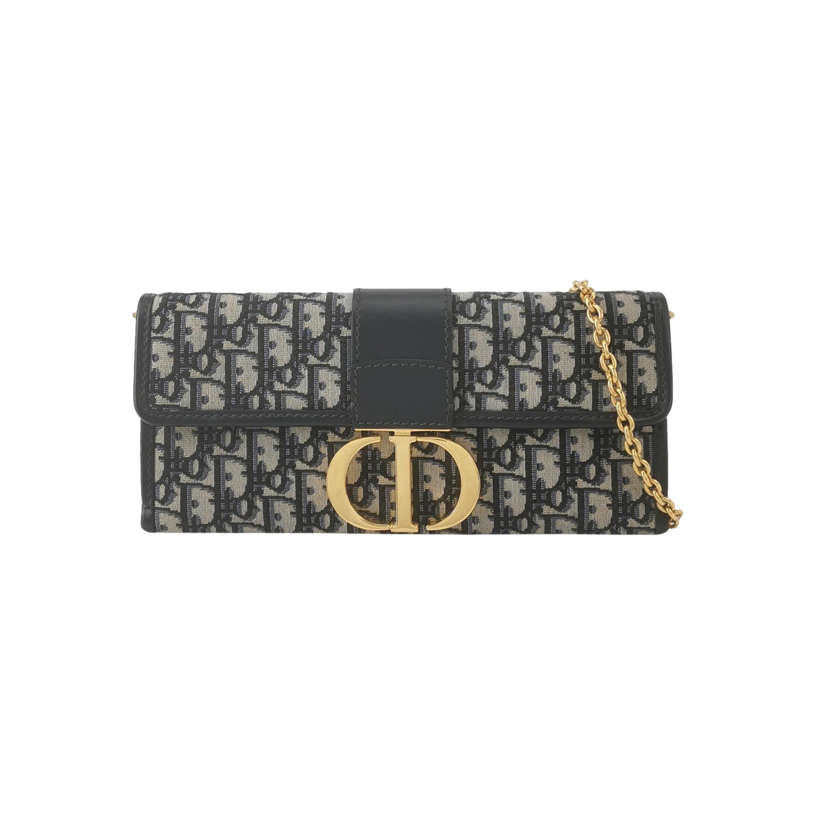 Dior 30 Montaigne Oblique Canvas Chain Clutch