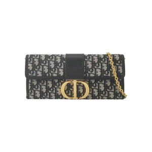 Dior 30 Montaigne Oblique Canvas Chain Clutch