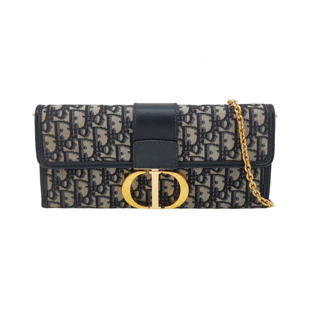 Dior Oblique 30 Montaigne Chain Pouch Blue