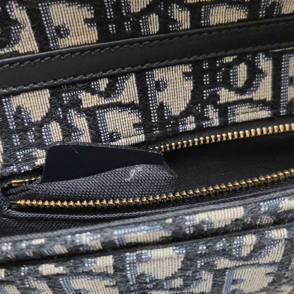 Dior Oblique 30 Montaigne Chain Pouch Blue