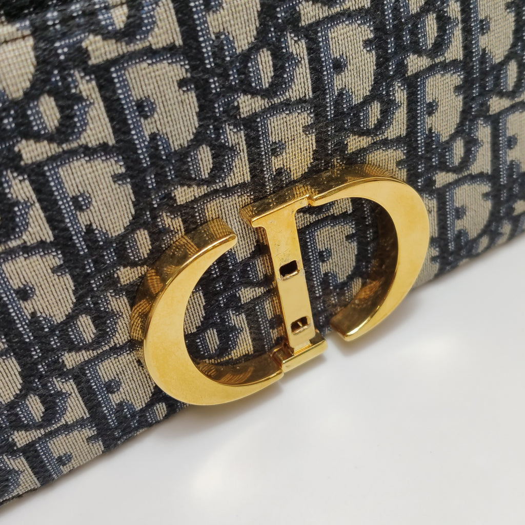 Dior Oblique 30 Montaigne Chain Pouch Blue