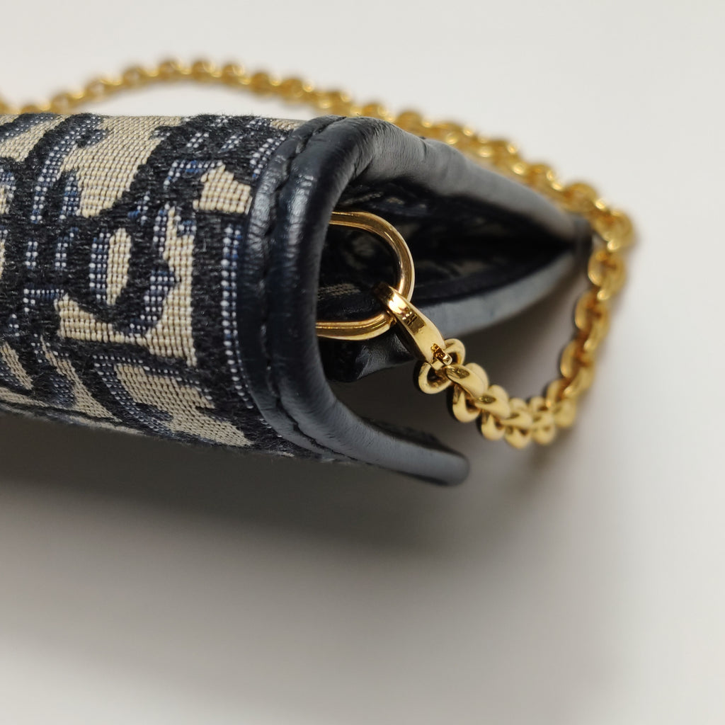 Dior Oblique 30 Montaigne Chain Pouch Blue