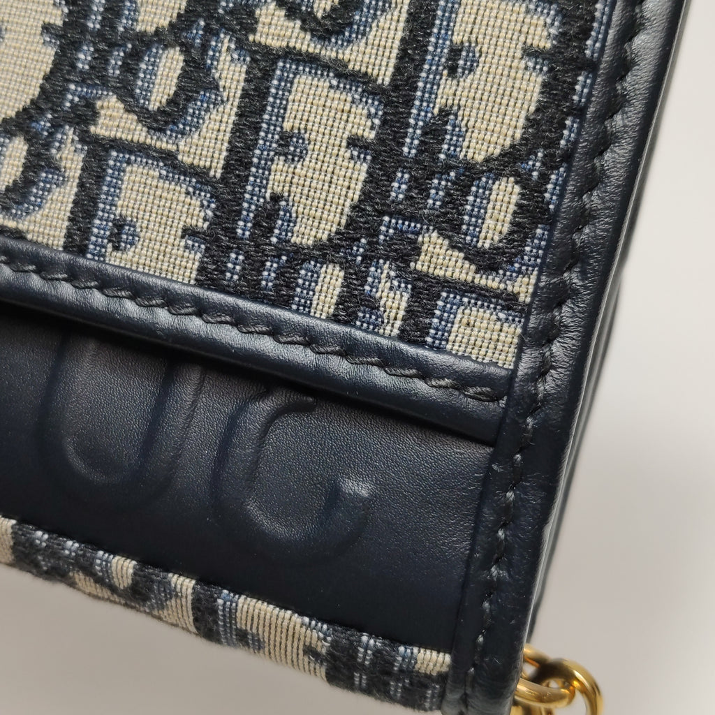 Dior Oblique 30 Montaigne Chain Pouch Blue