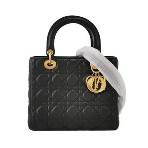 Lady Dior Medium Black GHW