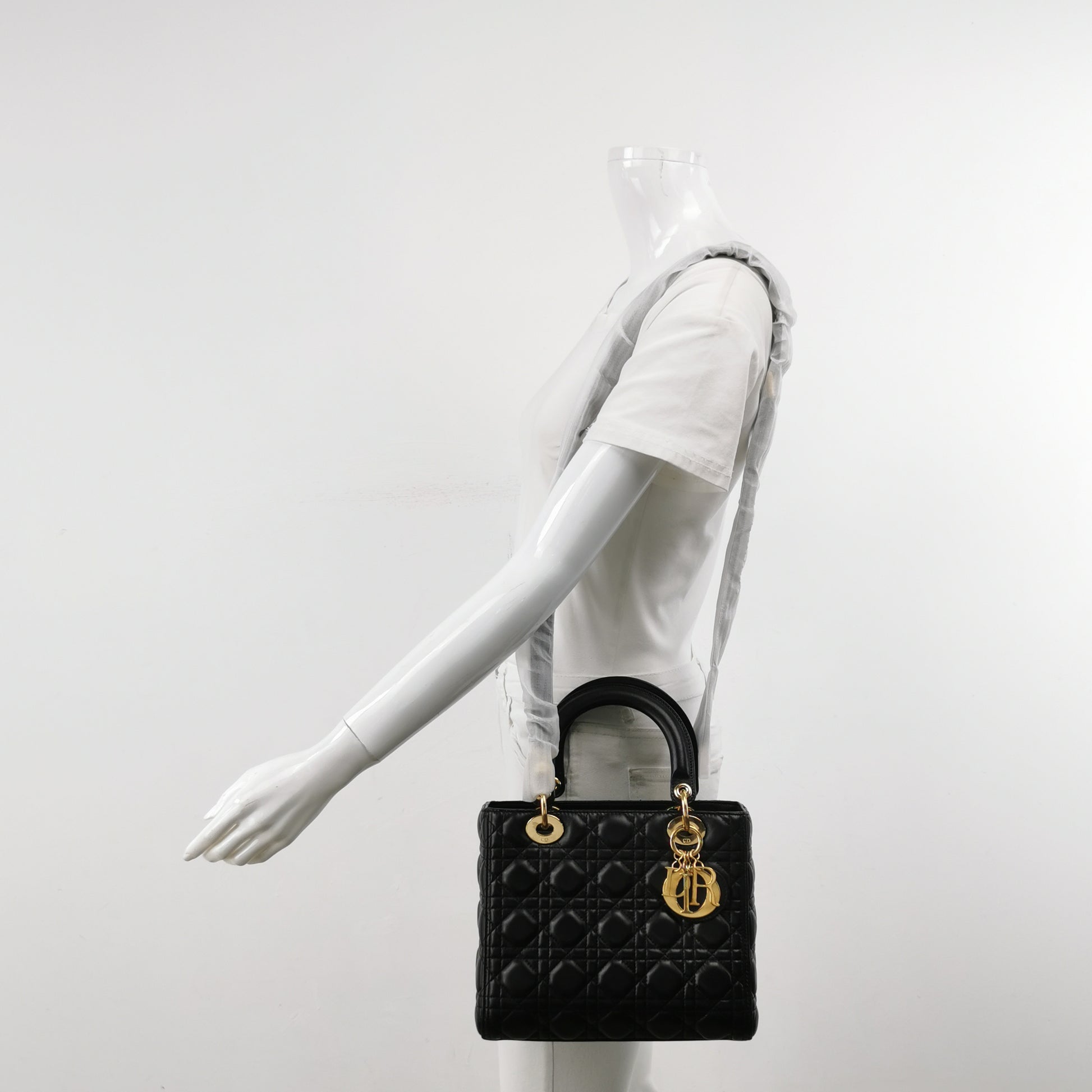 Lady Dior Medium Black GHW