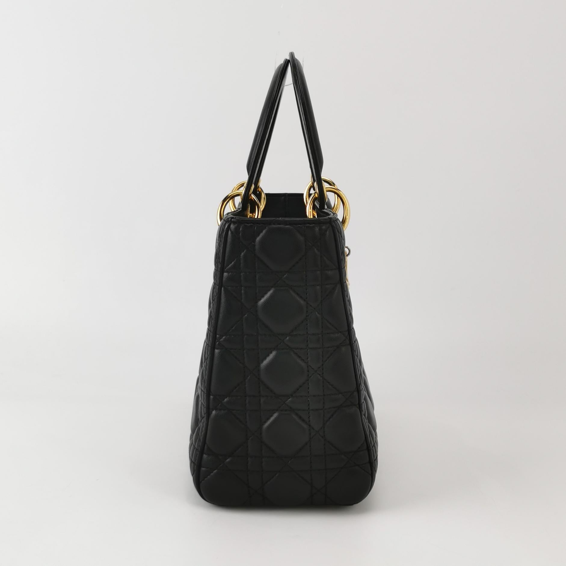 Lady Dior Medium Black GHW