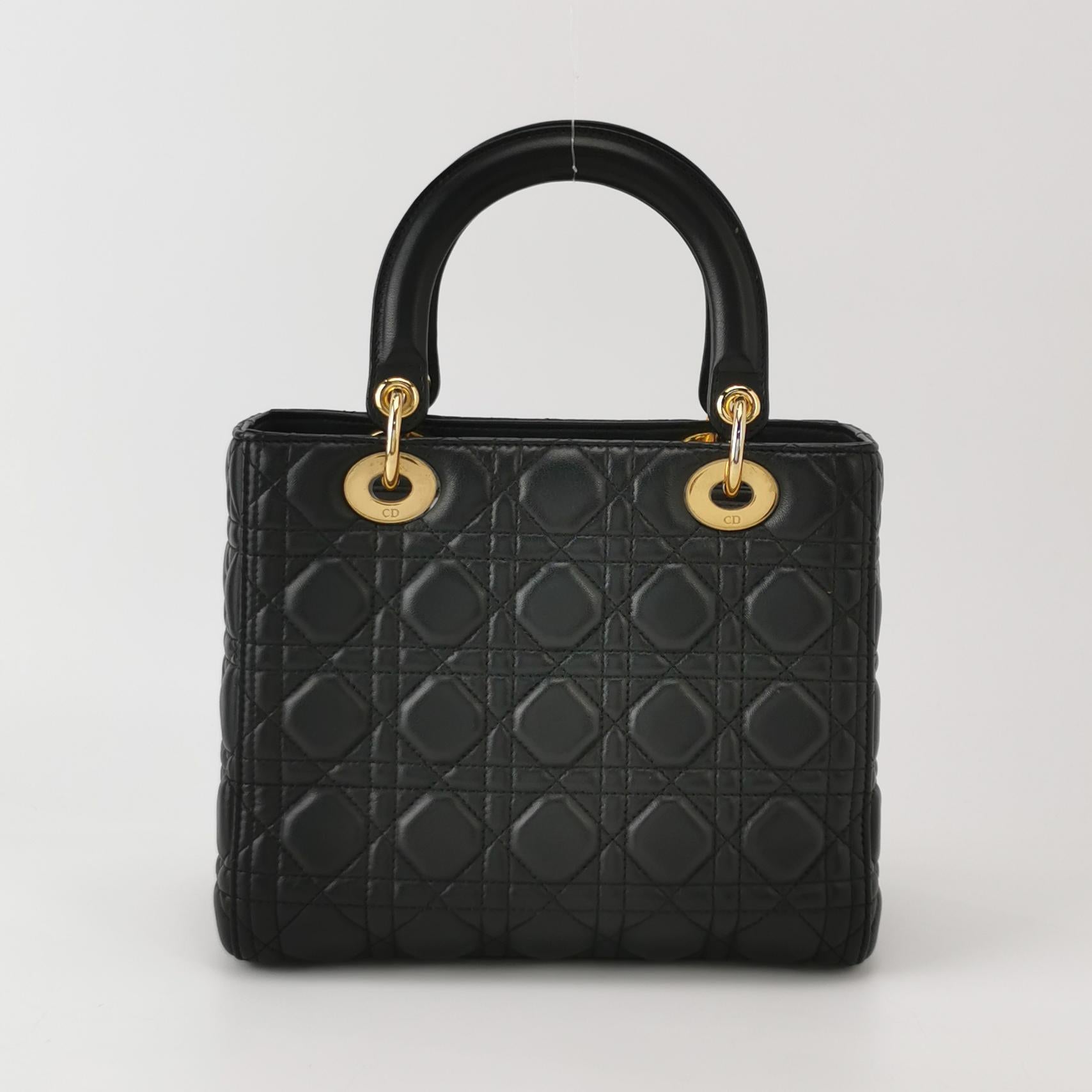 Lady Dior Medium Black GHW