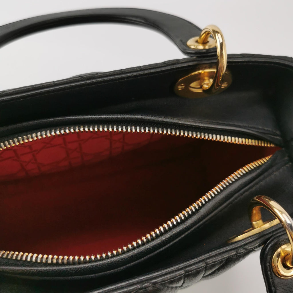 Lady Dior Medium Black GHW