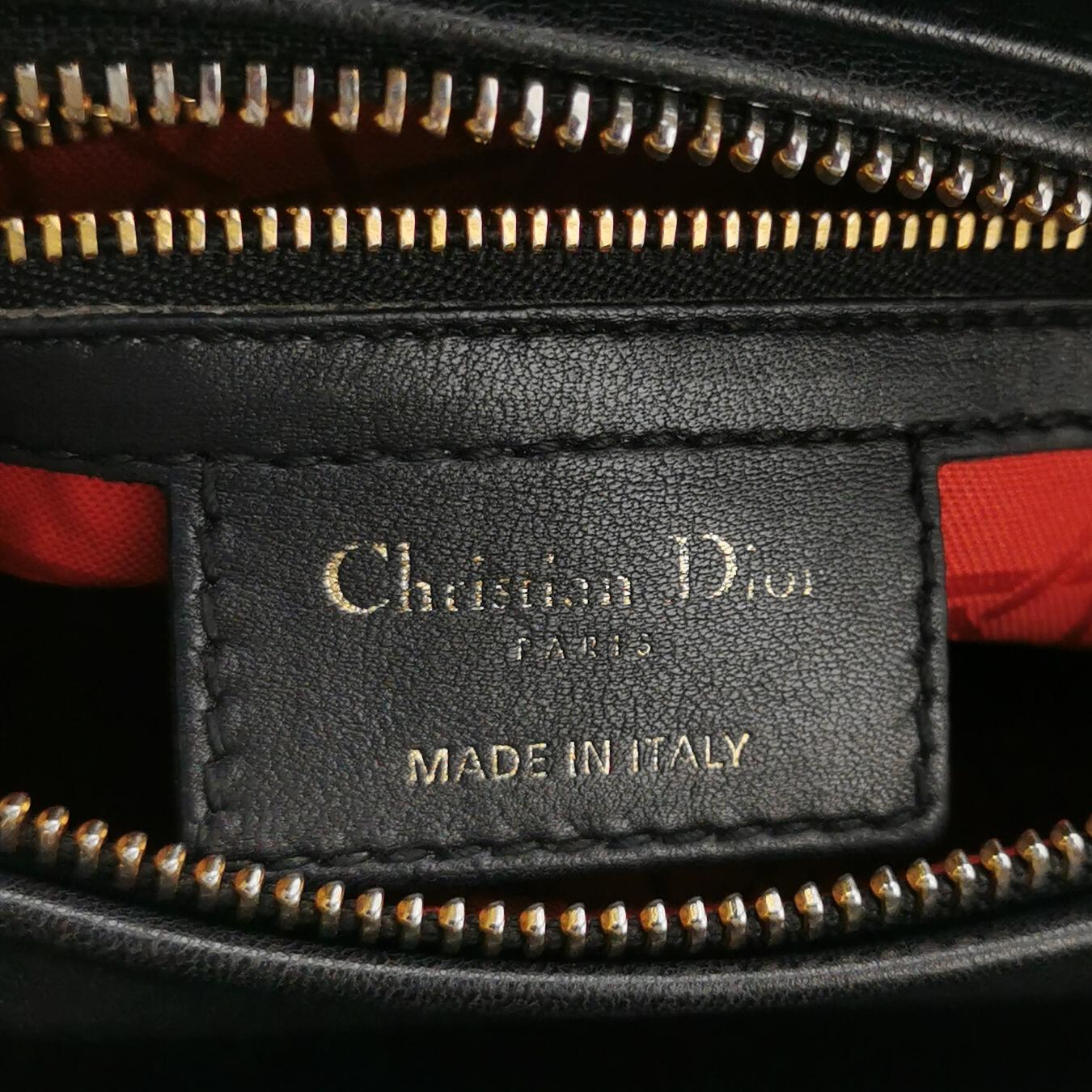 Lady Dior Medium Black GHW