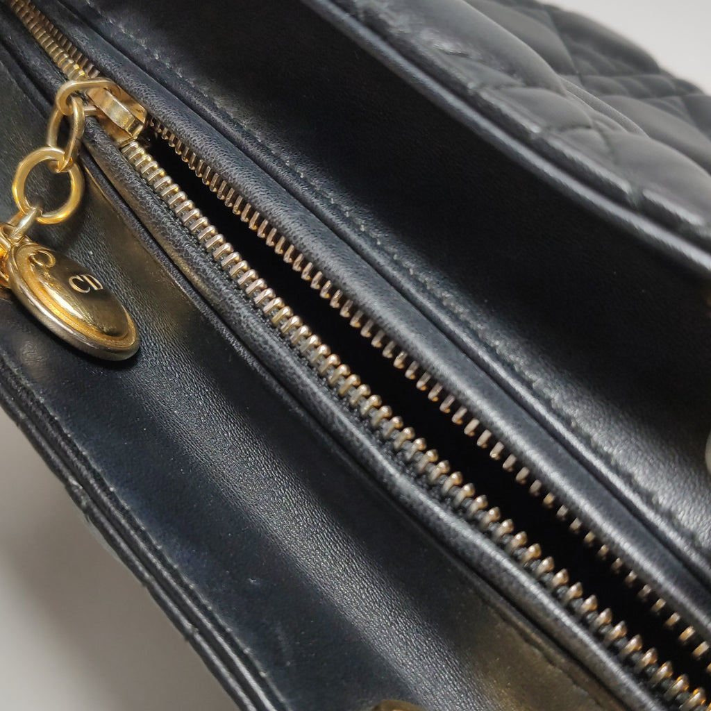 Lady Dior Medium Black GHW