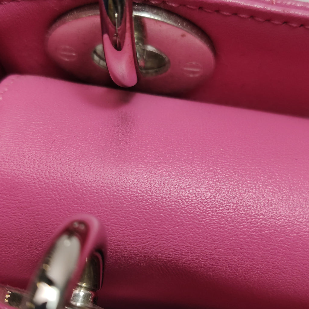 Dior Lady Dior Mini Pink SHW
