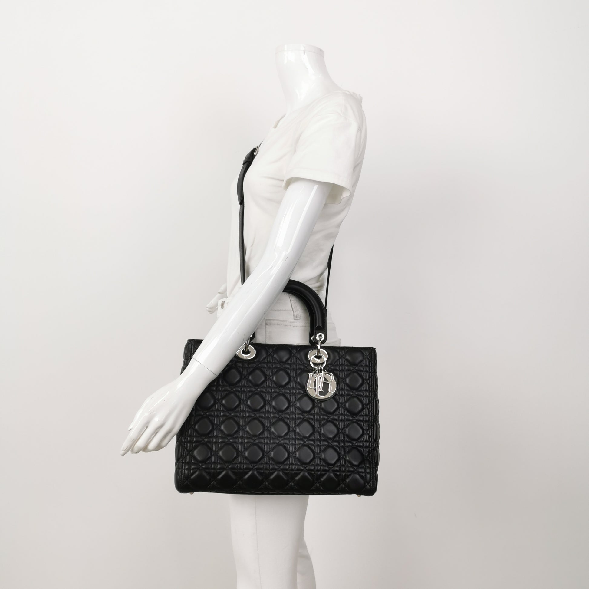 Dior Lady Dior Large Black SHW