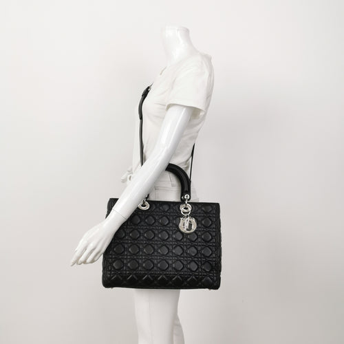 Dior Lady Dior Large Black SHW