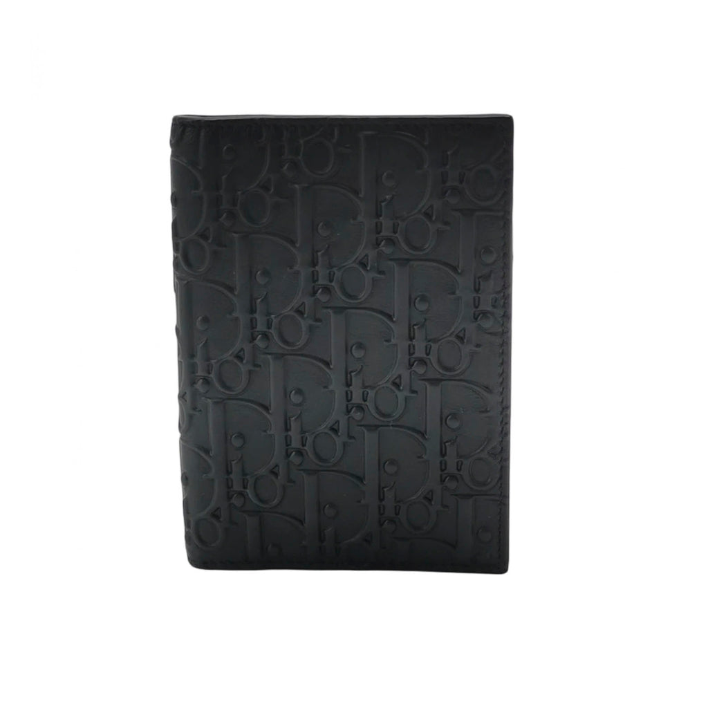 Dior Embossed Passport Cover Black