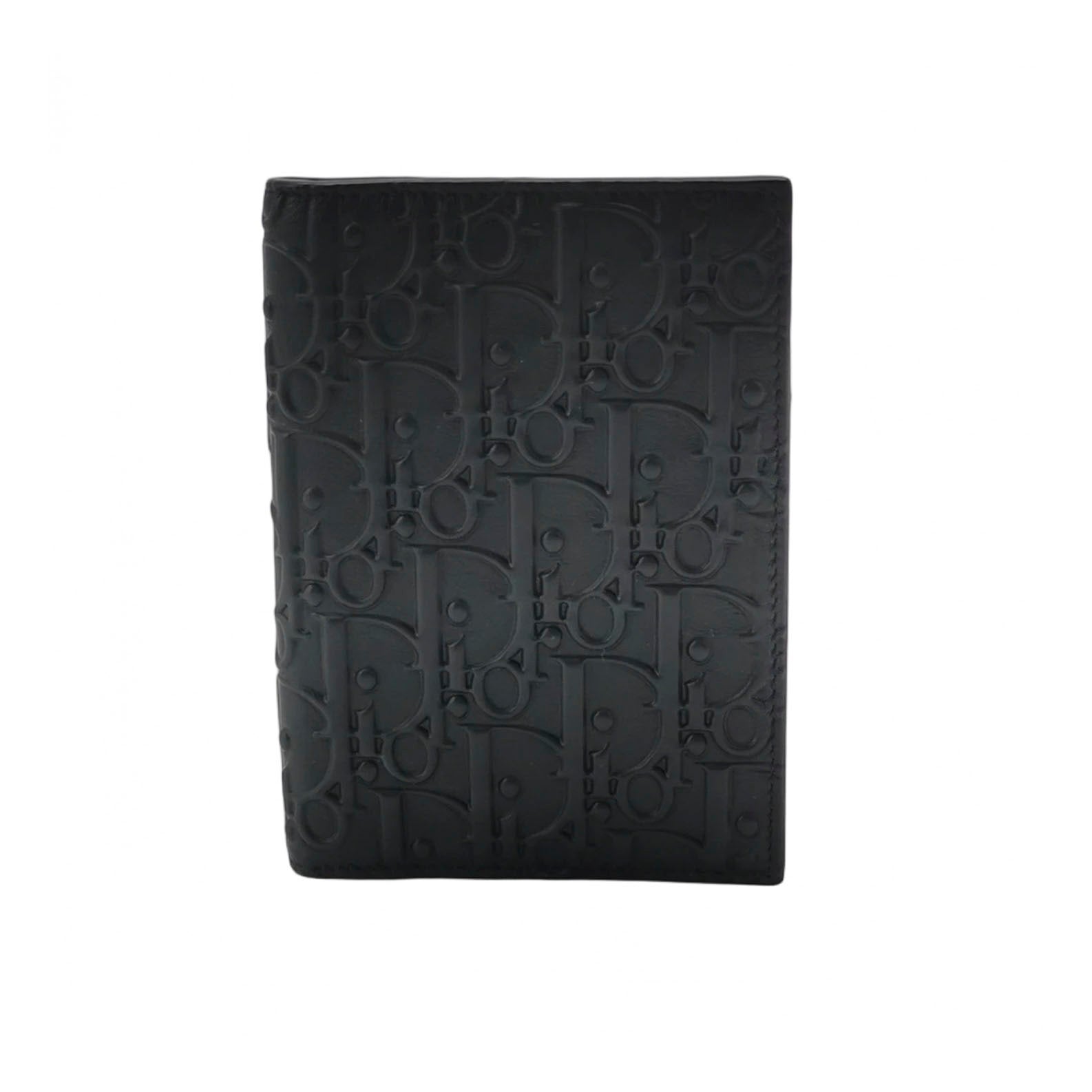 Dior Embossed Passport Cover Black