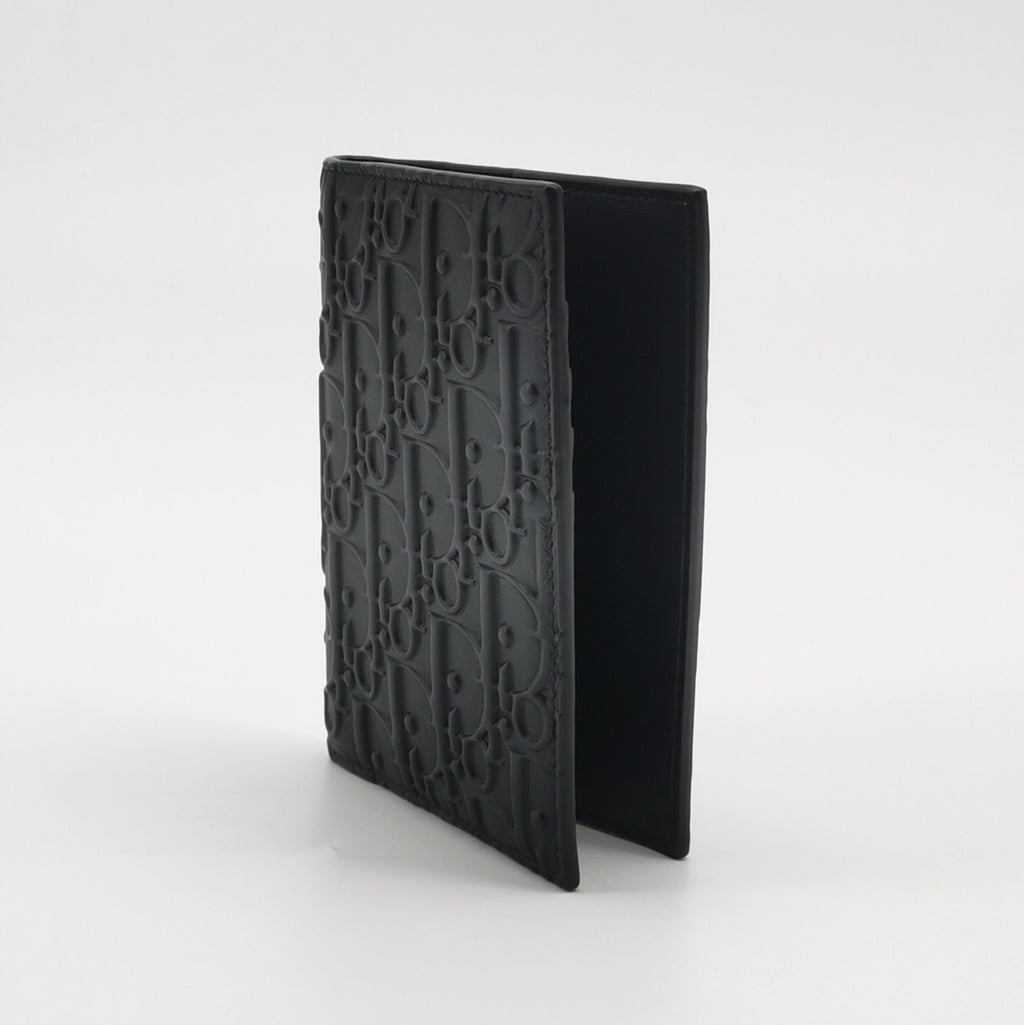 Dior Embossed Passport Cover Black