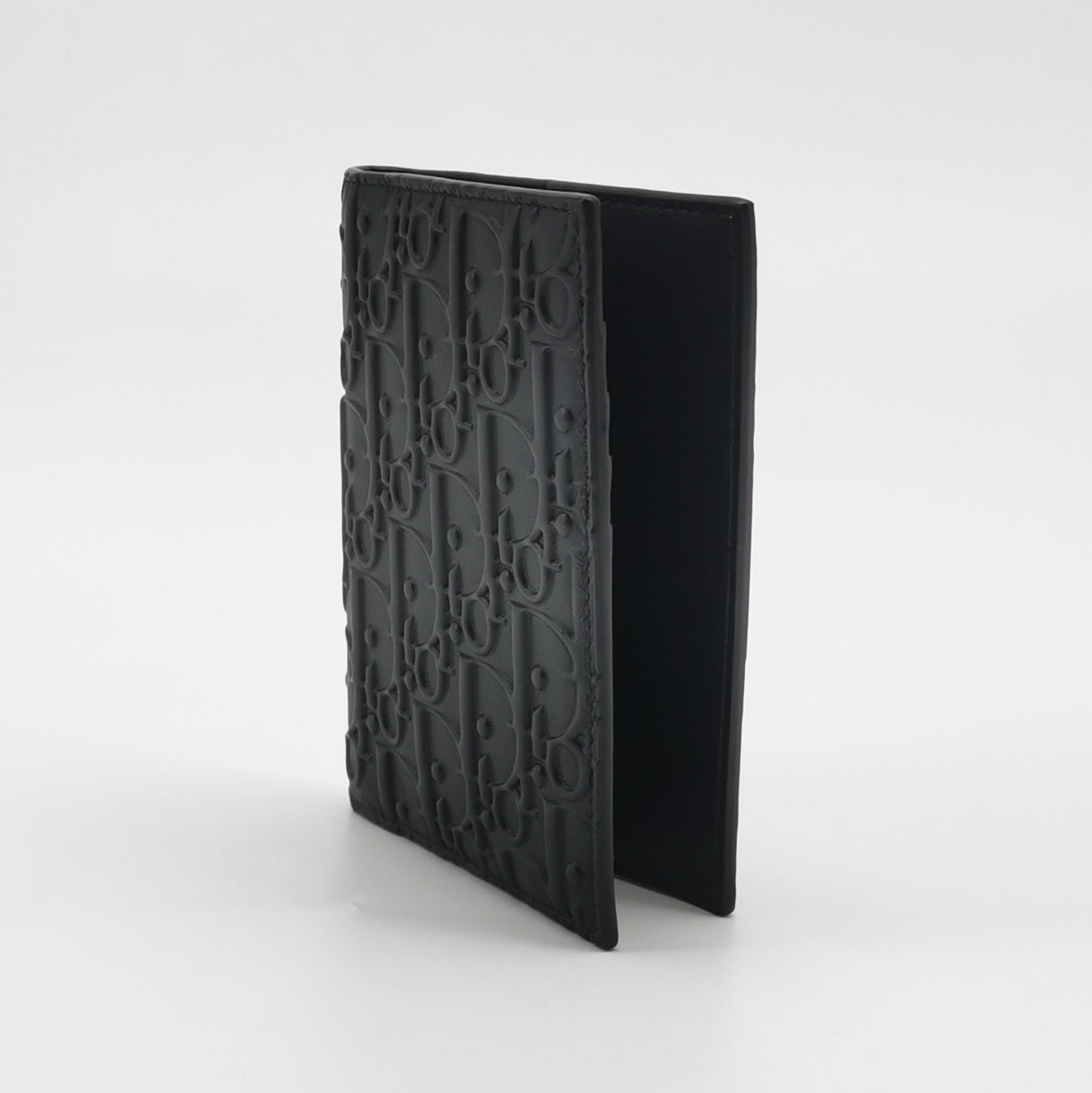 Dior Embossed Passport Cover Black