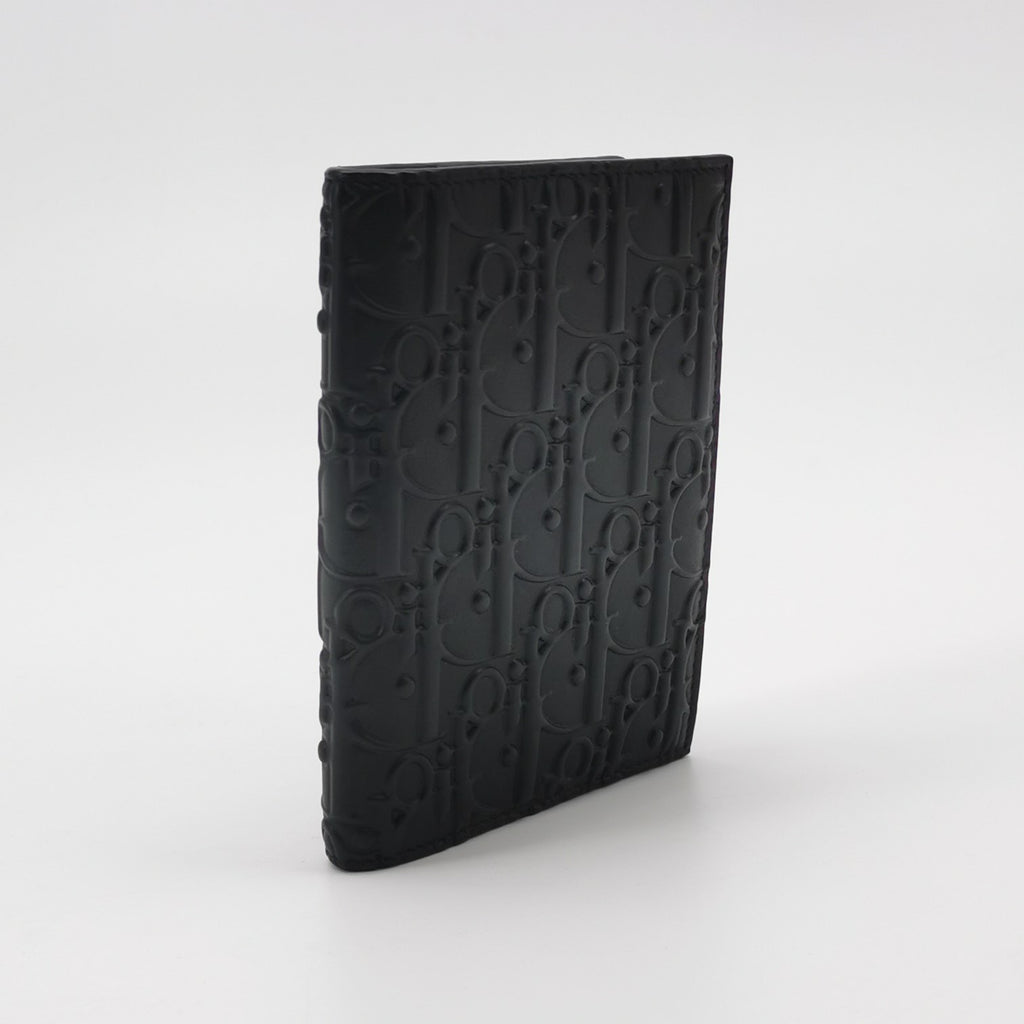 Dior Embossed Passport Cover Black