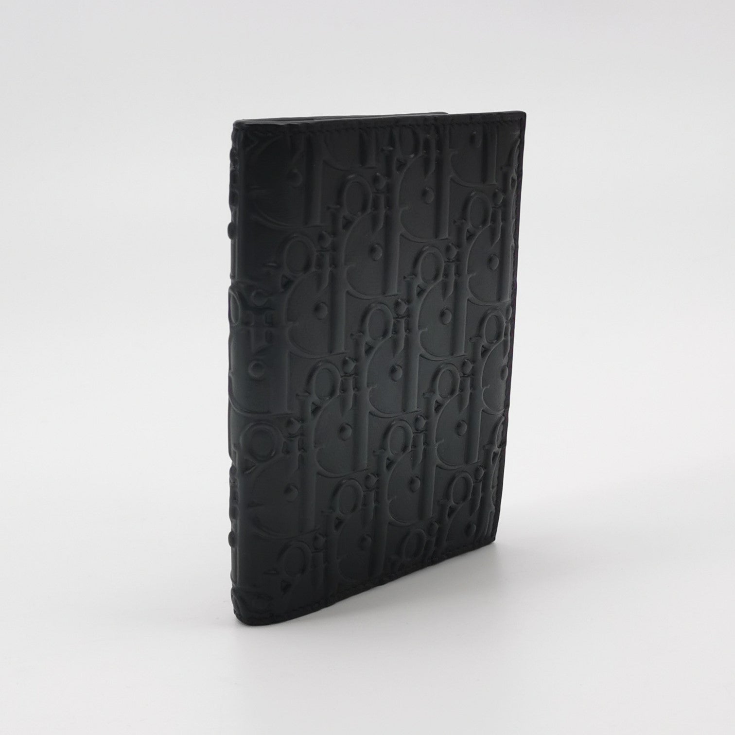 Dior Embossed Passport Cover Black