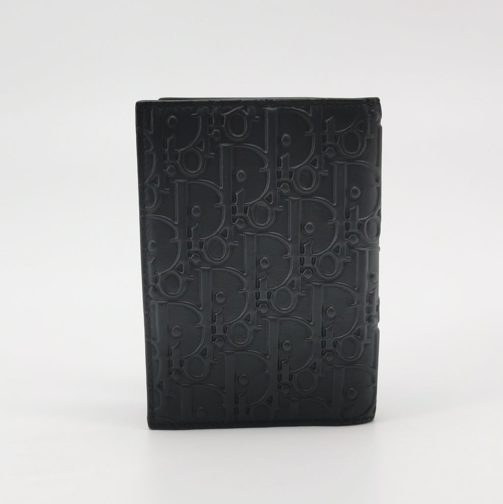 Dior Embossed Passport Cover Black
