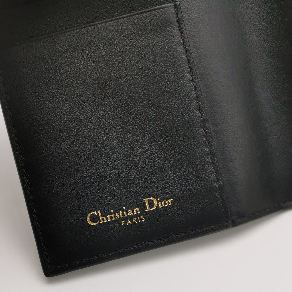 Dior Embossed Passport Cover Black
