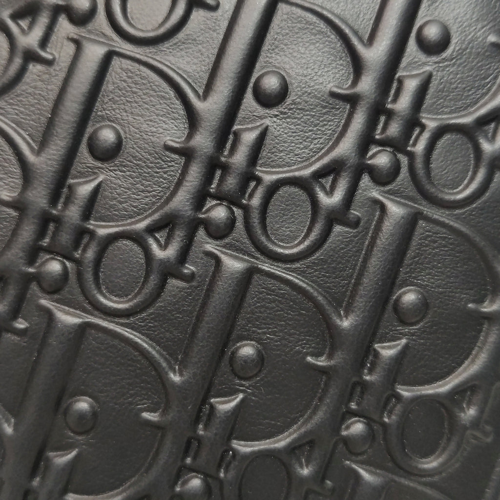 Dior Embossed Passport Cover Black
