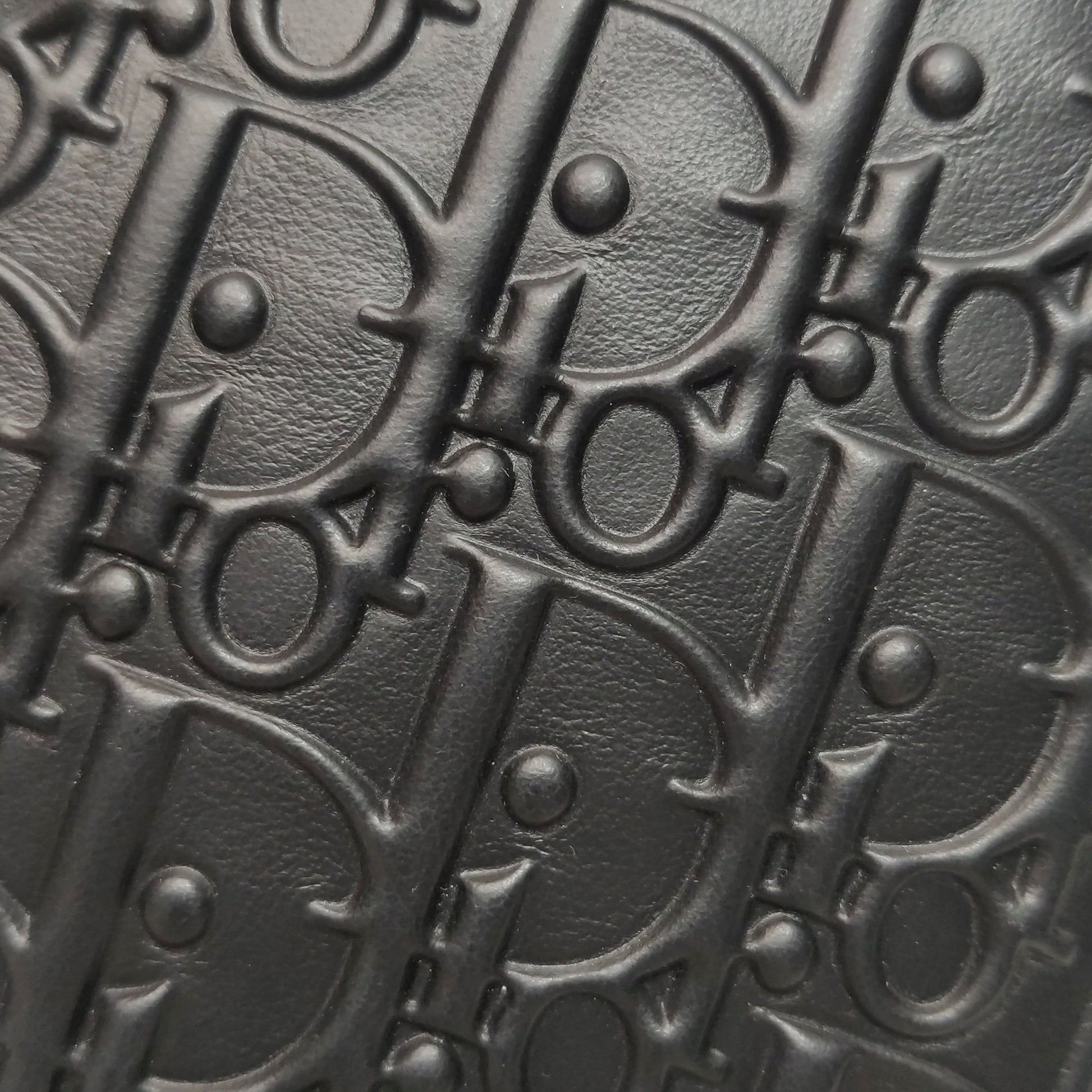 Dior Embossed Passport Cover Black