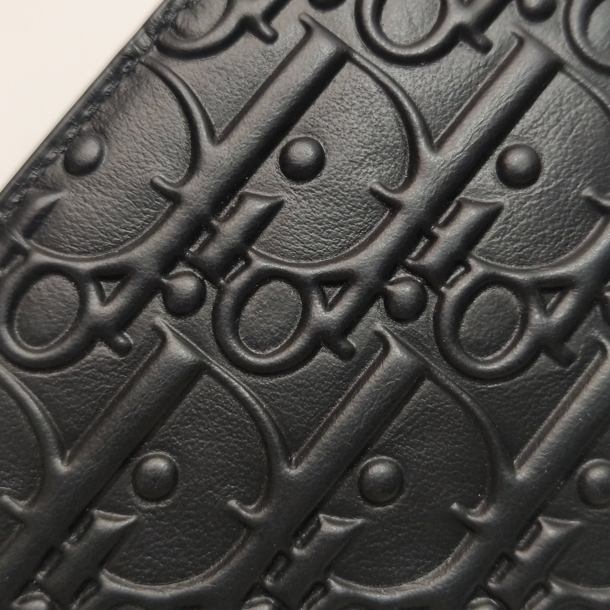 Dior Embossed Passport Cover Black