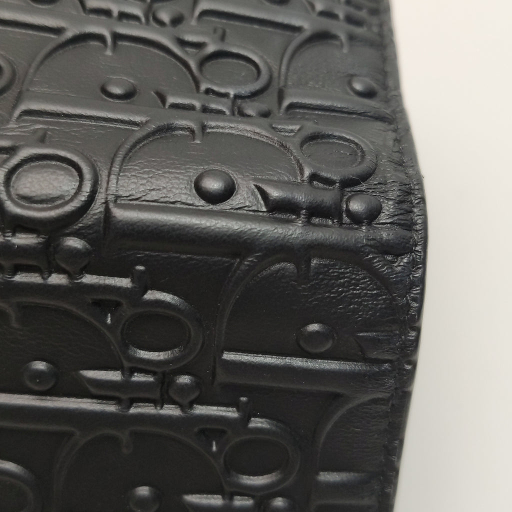 Dior Embossed Passport Cover Black