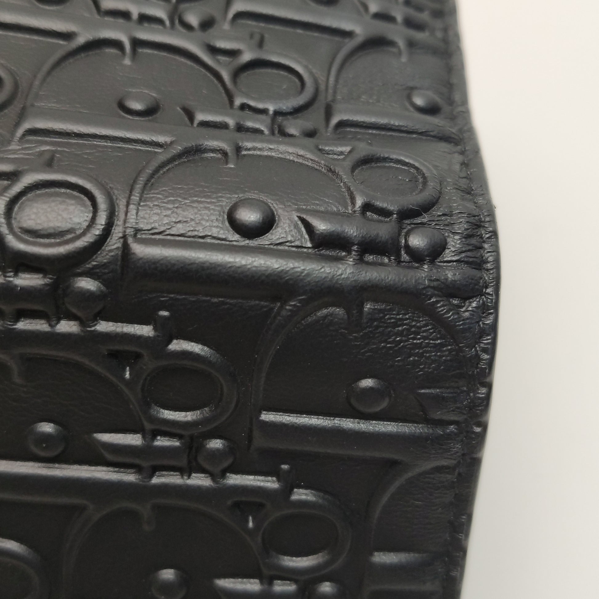 Dior Embossed Passport Cover Black