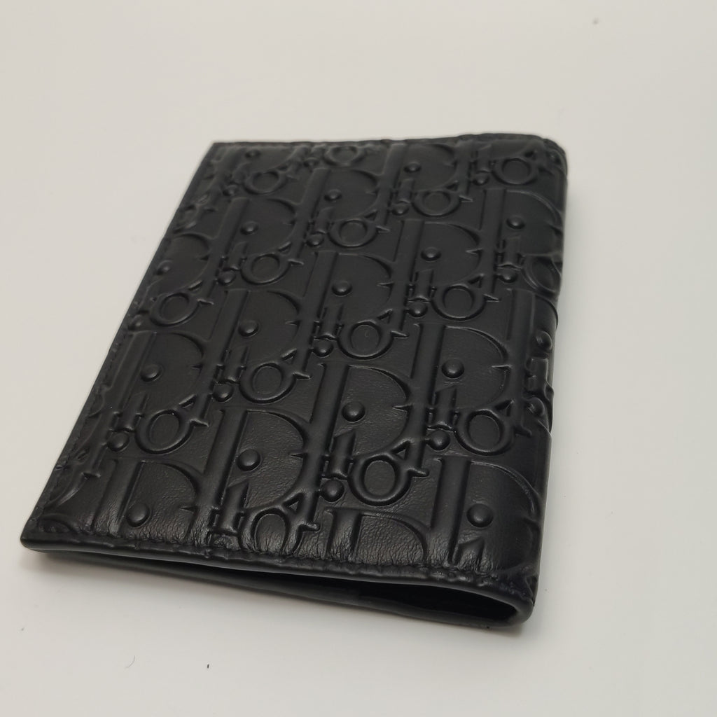 Dior Embossed Passport Cover Black