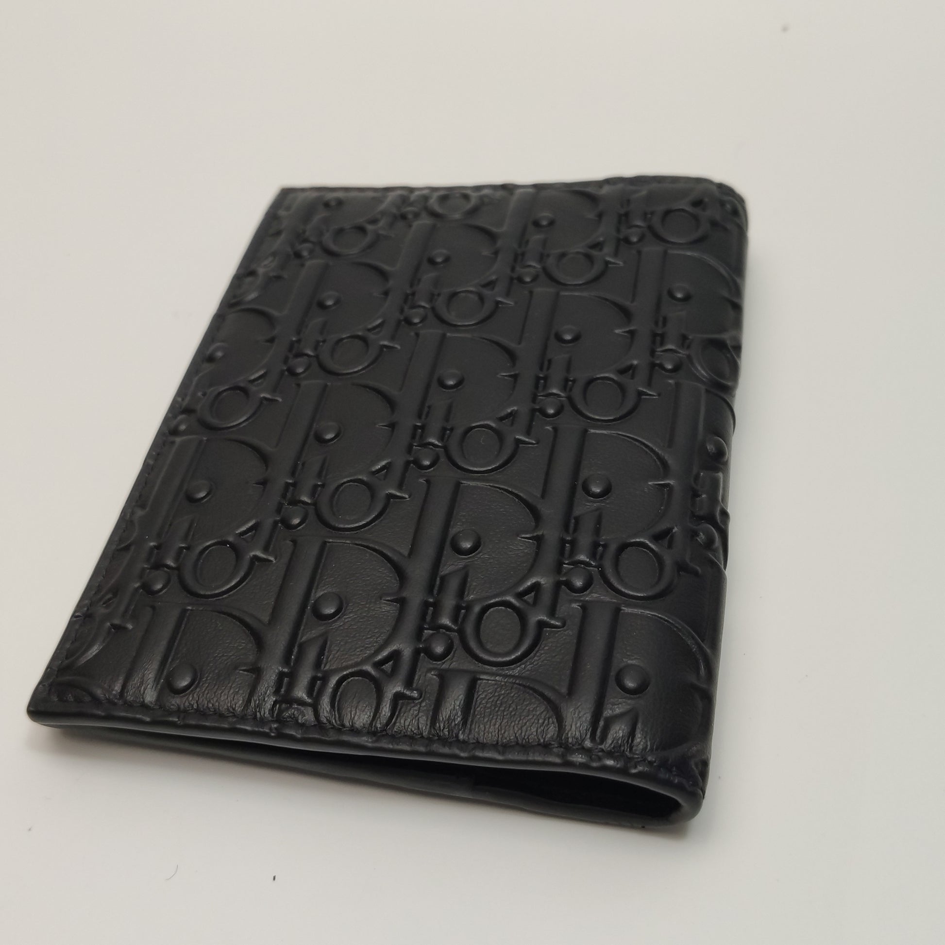 Dior Embossed Passport Cover Black