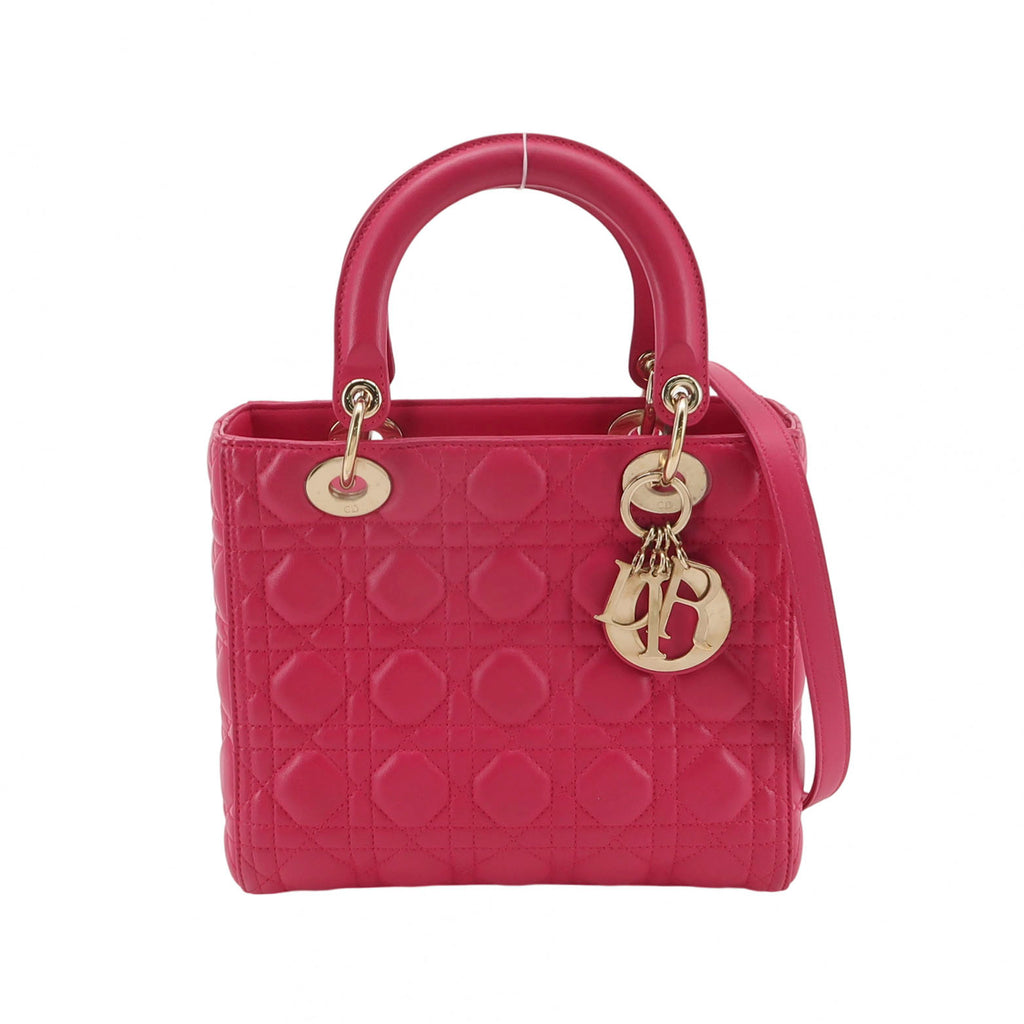 Dior Lady Dior Medium Fuchsia Pink