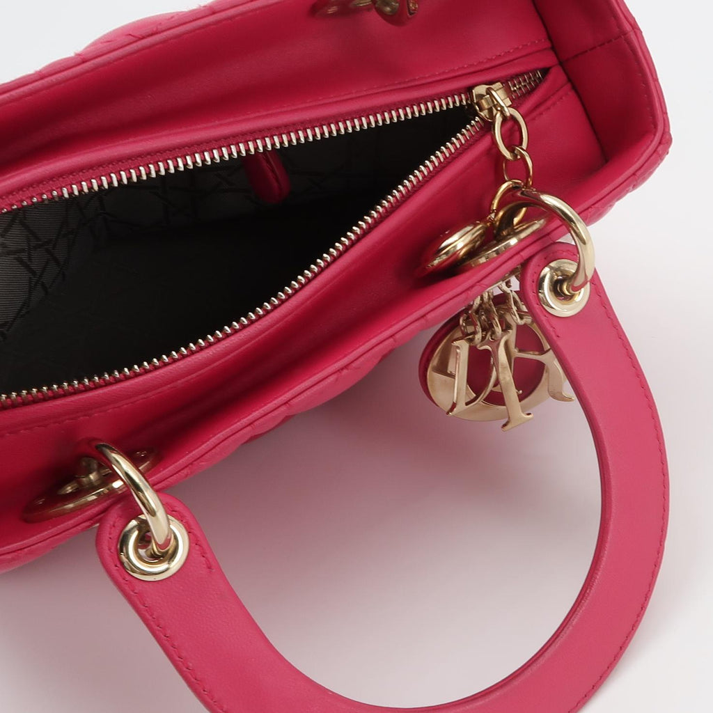 Dior Lady Dior Medium Fuchsia Pink
