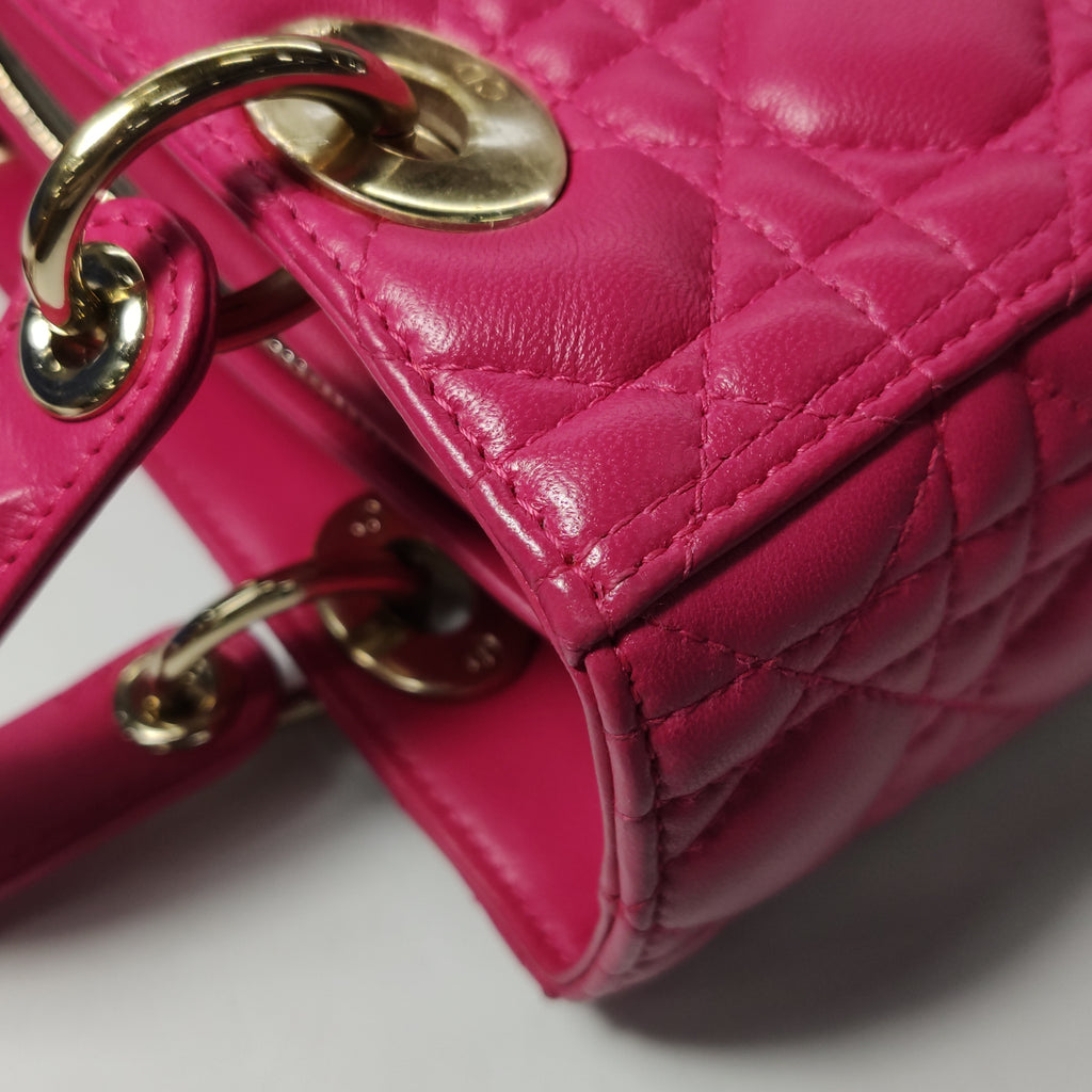 Dior Lady Dior Medium Fuchsia Pink