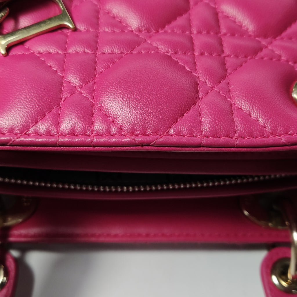Dior Lady Dior Medium Fuchsia Pink
