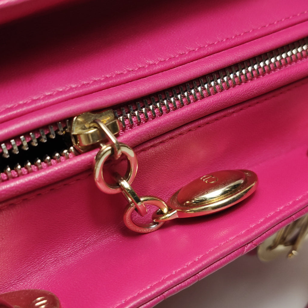 Dior Lady Dior Medium Fuchsia Pink