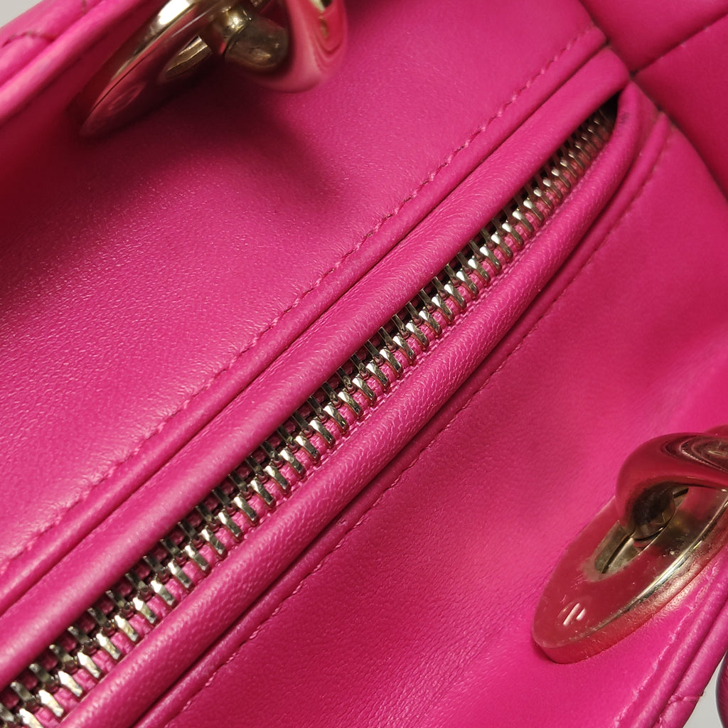 Dior Lady Dior Medium Fuchsia Pink