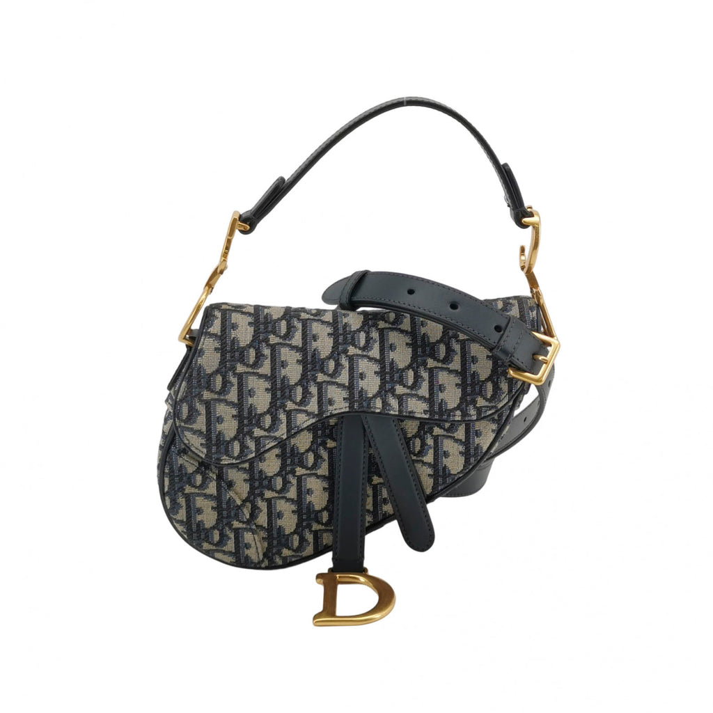 Dior Oblique Mini Saddle Blue