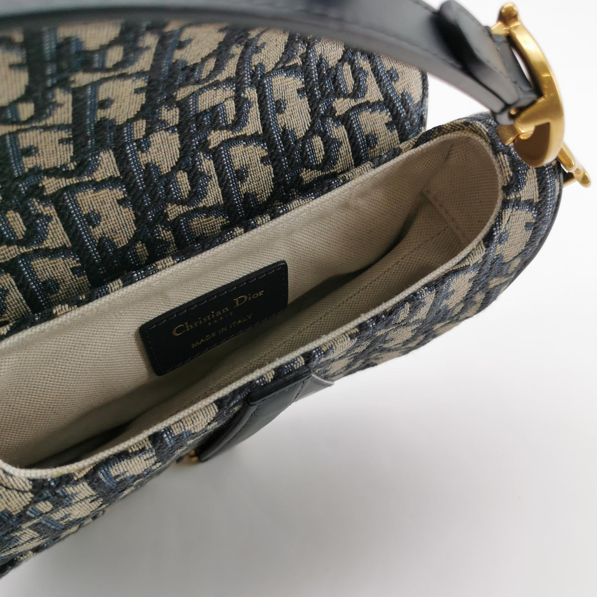 Dior Oblique Mini Saddle Blue