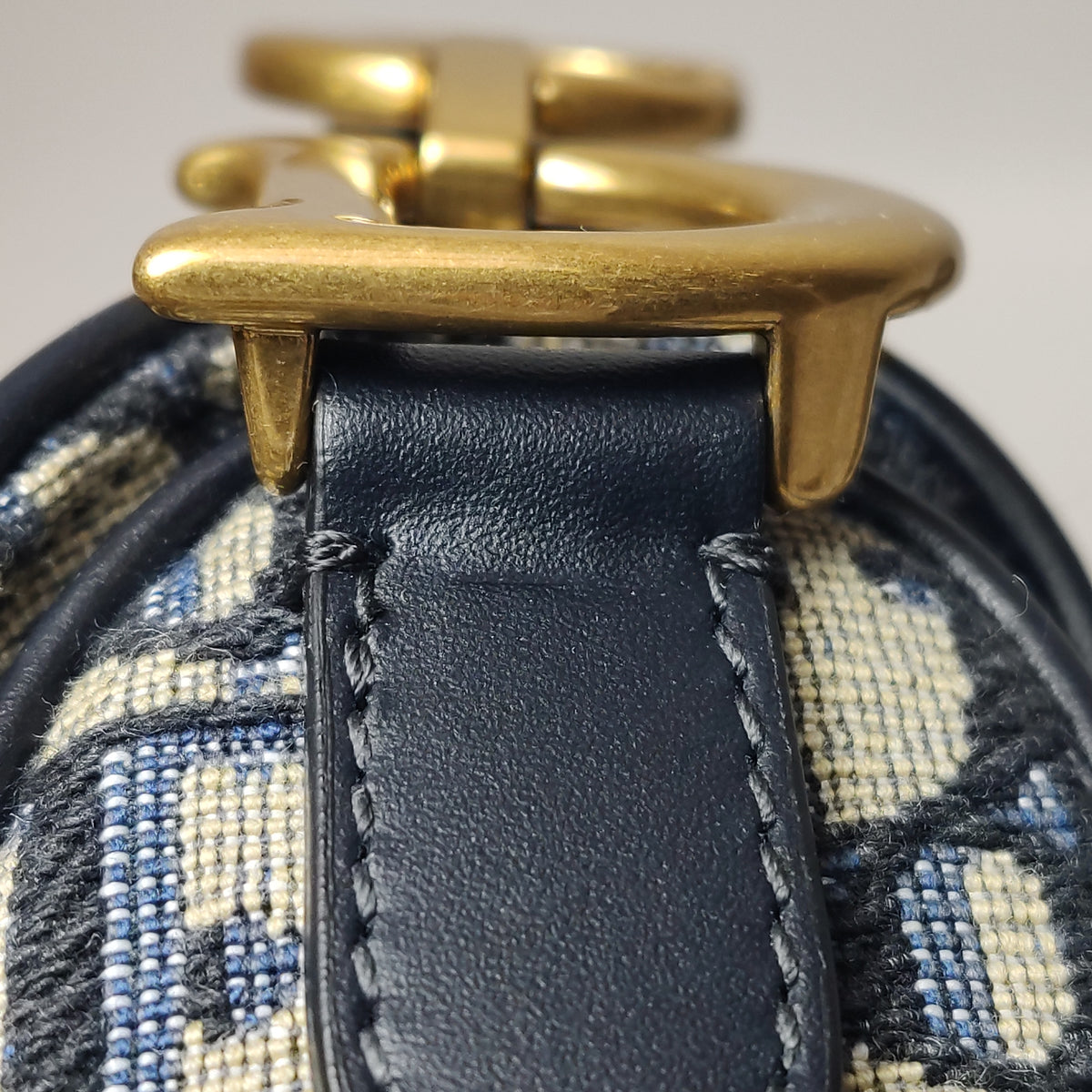 Dior Oblique Mini Saddle Blue