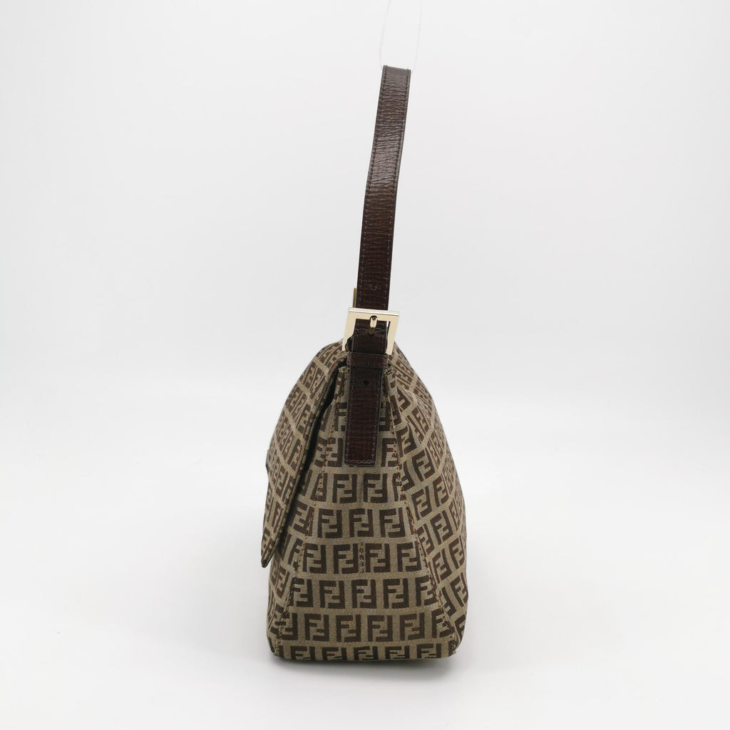 Fendi Zucchino Mamma Baguette Brown