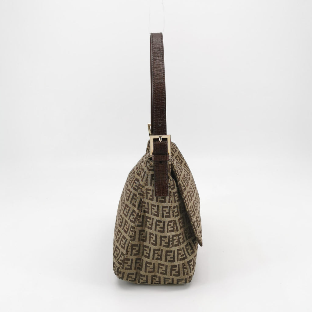Fendi Zucchino Mamma Baguette Brown