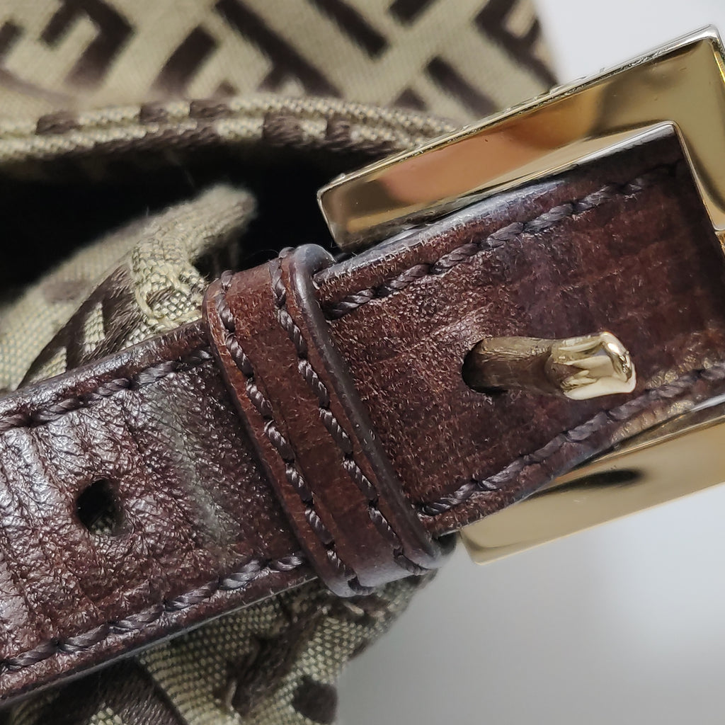 Fendi Zucchino Mamma Baguette Brown