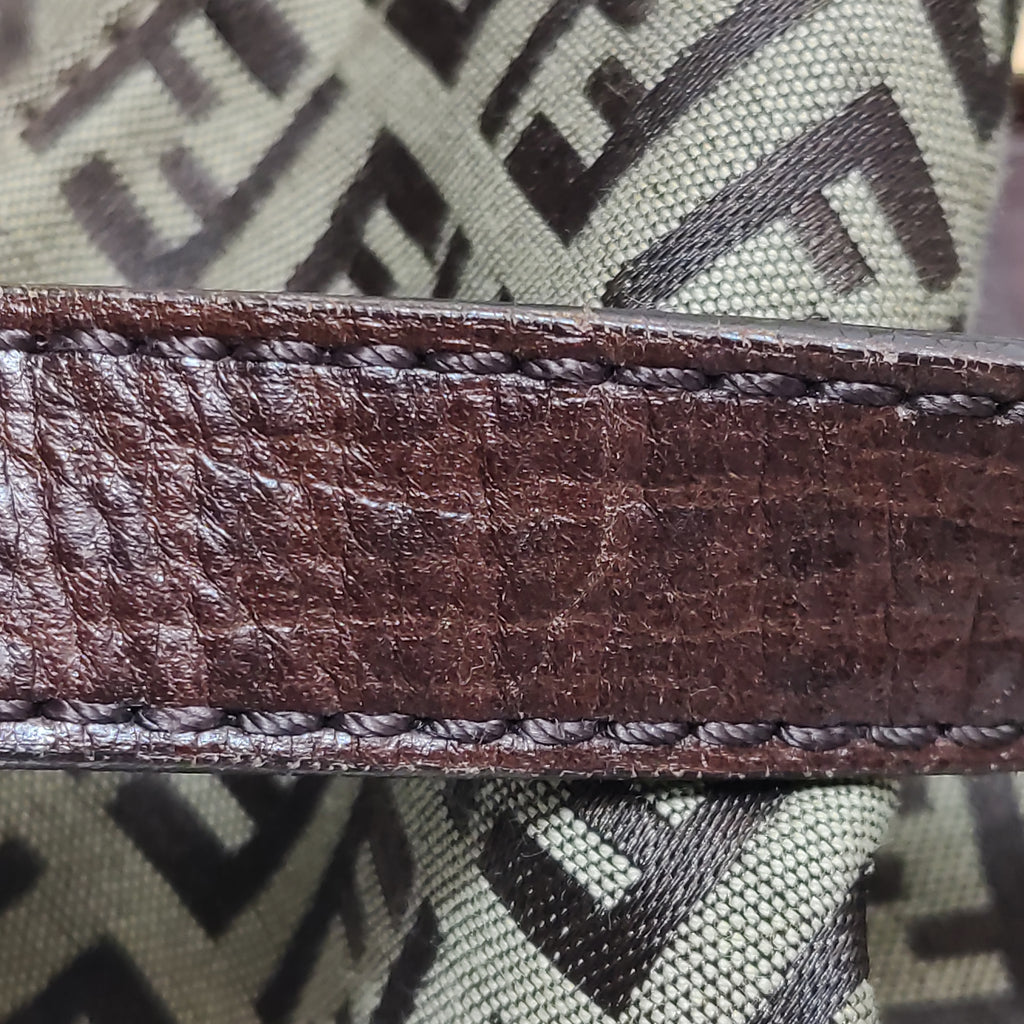 Fendi Zucchino Mamma Baguette Brown