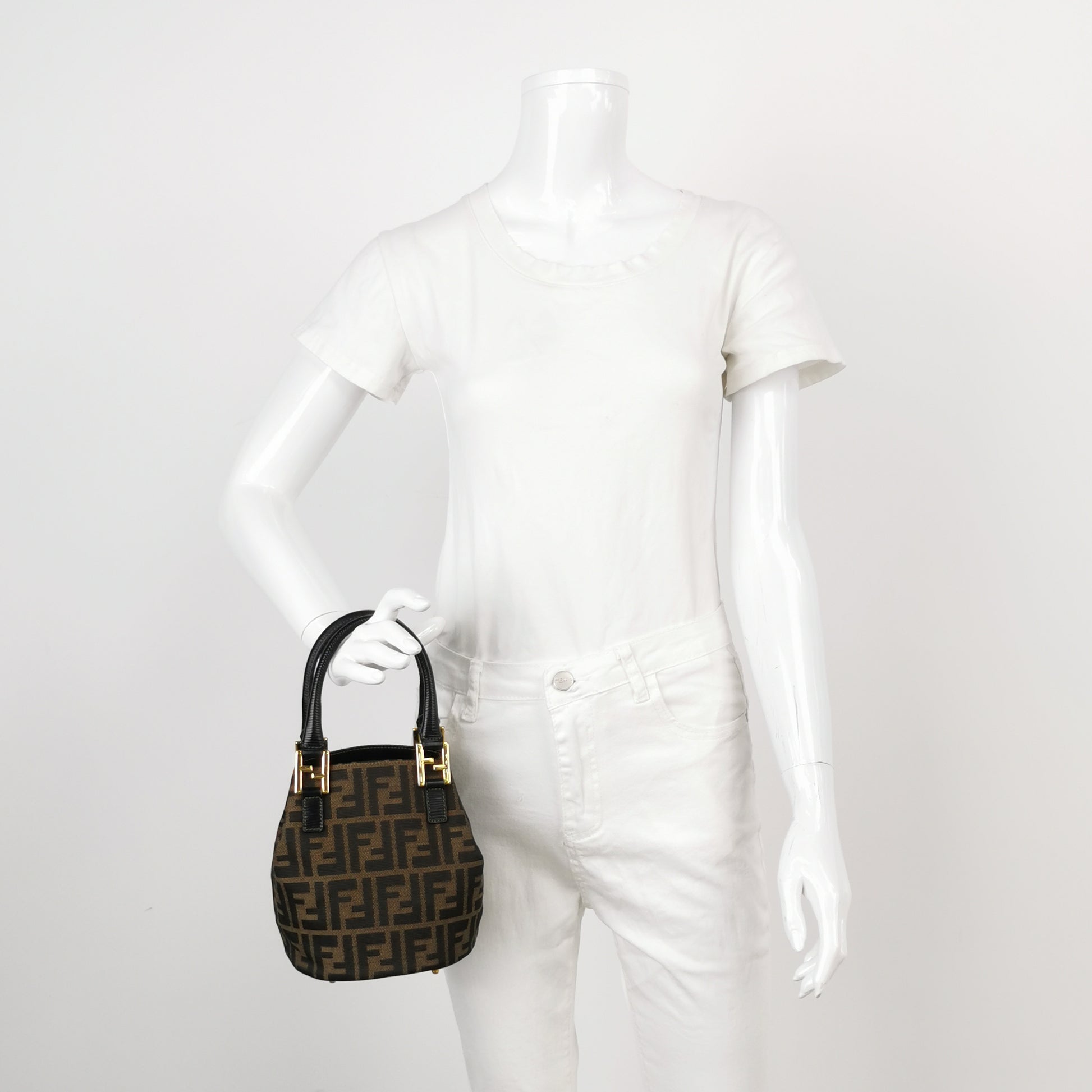 Fendi Zucca Mini Bucket Brown