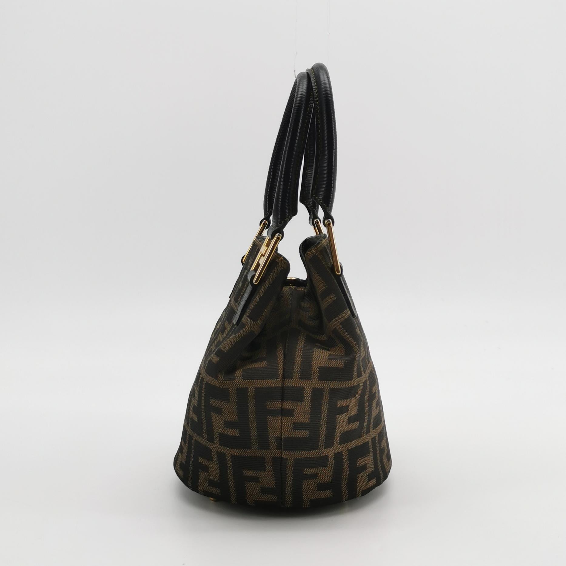 Fendi Zucca Mini Bucket Brown