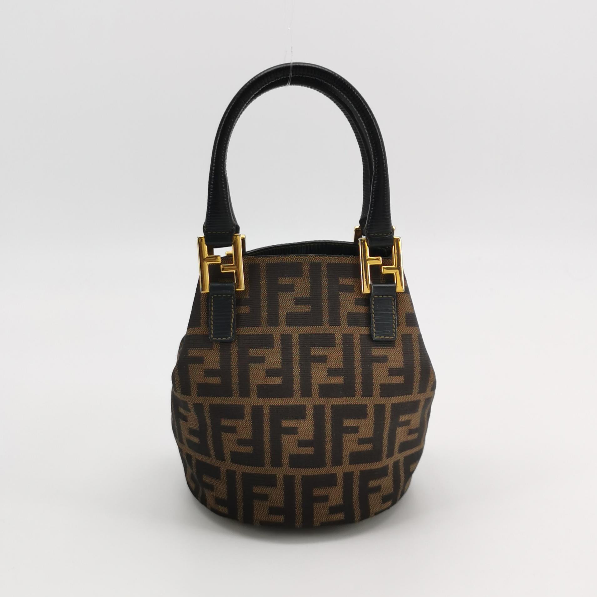 Fendi Zucca Mini Bucket Brown